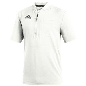 Adidas UNDER THE LIGHTS short sleeve 14 zip pullover -White