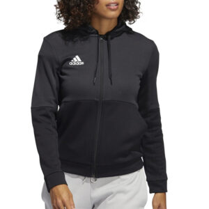 Adidas TEAM ISSUE Women’s Full zip Hooded fleece – BLACK