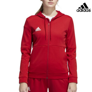 Adidas TEAM ISSUE Women’s Full zip Hooded fleece -Power Red
