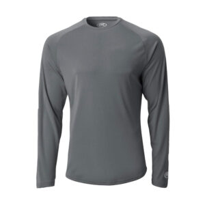 Rawlings Long Sleeve Moisture Tech Shirt-Grey