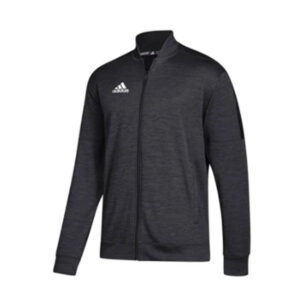 Adidas Team Issue full zip fleece bomber warmup jacket- BLACK