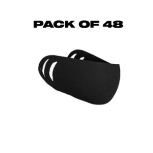 50/50 Cotton/Poly Face Covering -face mask (Pack of 48)- Black (FACECOVER-48)