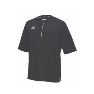 Adidas Climalite Modern Varsity Short Sleeve 1/4 Zip-Black (6703)