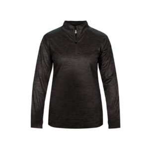 Badger Tonal Blend Ladies’ 1//4 Zip-Black (4173)