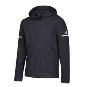 Adidas SQUAD Woven full zip   water resistant hooded jacket – BLACK (800F049)