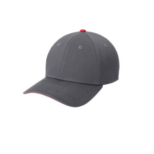 New Era Interception Cap (Large/XL)-Graphite/Scarlet (NE1100)