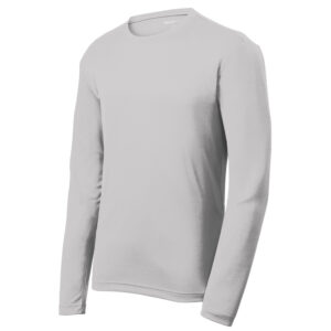 Sport-Tek PosiCharge RacerMesh Long Sleeve Tee-Silver (ST340LS)