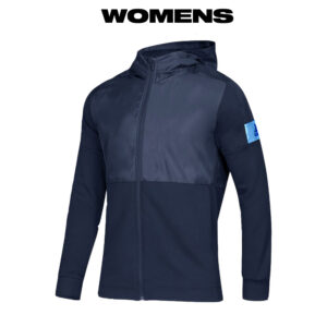 adidas Custom Color Women’s Game Mode Full Zip Jacket w/Hood-Collegiate Navy/Light Blue (EA0962)