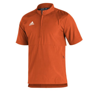 Adidas Sideline 21 Men Woven Lightweight Woven Short Sleeve 1/4 Zip Pullover- Orange (GM2641)