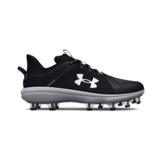 Under Armour YARD LOW TPU Baseball Cleats/shoes Black/white (3025591-001)