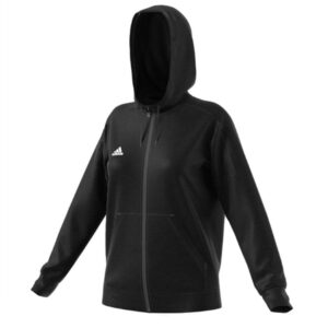 Adidas Team Issue women’s Full Zip performance hood -BLACK Melange (CY7027 )