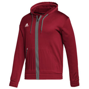 Adidas Team Issue performance full zip  hoodie -Power Red/grey (HI0714)