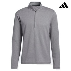 Adidas 3-STRIPE 1/4 zip layering pullover  – GREY MELANGE (GM0022)