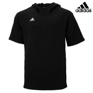 Adidas ICON short sleeve hoodie – BLACK (HF6264)