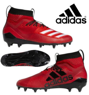 Adidas adiZero 8.0 SK mid football Cleat/shoe Power Red BLACK/White size 9 (BB7706)