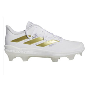 adidas Adizero Afterburner 9 TPU Baseball Cleat-White/Gold Met-Size 8.5 (IG2321)