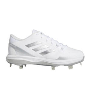 Adidas Pure Hustle Women’s Softball shoes /cleats White/silver (FY4387)