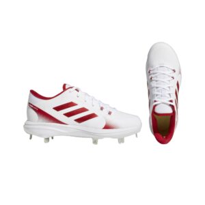 Adidas Pure Hustle Women’s Softball shoes /cleats White/Power Red (H00986)