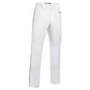 Under Armour  ICON relaxed baseball pant with piping-White/Black (UBP54BM)