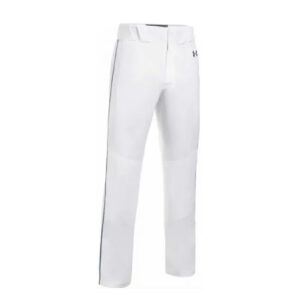 Under Armour  ICON relaxed baseball pant with piping-White/Navy (UBP54BM)