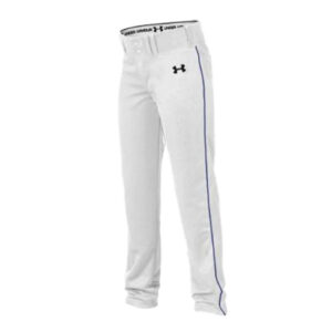 Under Armour  ICON relaxed baseball pant with piping-White/Royal (UBP54BM)