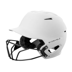 Evoshield XVT Batting Helmet w/Softball Mask-Matte Finish L/XL (7 1/2-8)-White (WTV7135)