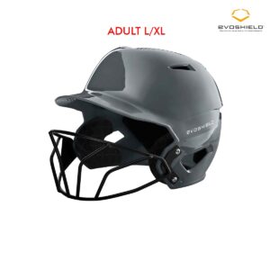 Evoshield XVT Batting Helmet w/Softball Mask- L/XL (7 1/2-8)-Charcoal (WTV7130)