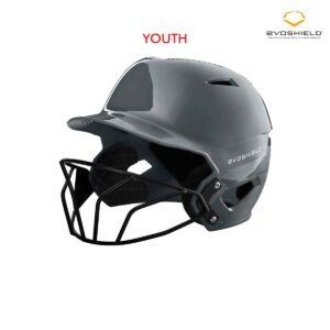 Evoshield XVT Batting Helmet w/Softball Mask- YOUTH (6 1/2-7)-Charcoal (WTV7130)