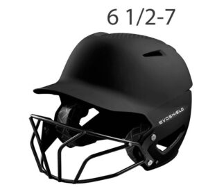 Evoshield XVT Batting Helmet w/Softball Mask- YOUTH (6 1/2-7)-Black (WTV7130)