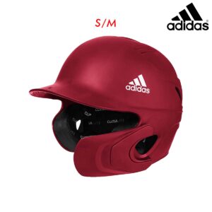 Adidas C-Flap Matte Finish baseball batting helmet – Power Red  S/M  6 1/2″ – 7 1/8″ (EX7517)