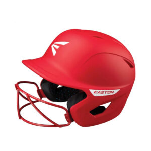 Easton Ghost Solid Matte fastpitch softball batting helmet with mask- L/XL (7 1/8-7 3/4)-Red (A168552)