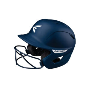 Easton Ghost Solid Matte fastpitch softball batting helmet with mask- T-ball/Small (6 1/4-6 7/8)-navy (A168554)