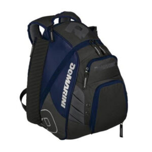 DeMarini Voodoo ReBirth Backpack baseball/softball bag – Navy 13″L X 12″ W X 20.5″ H (WTD9105-NA)