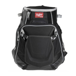 Rawlings Velo Backpack baseball/softball gear bag BLACK (VELOBK-BK)