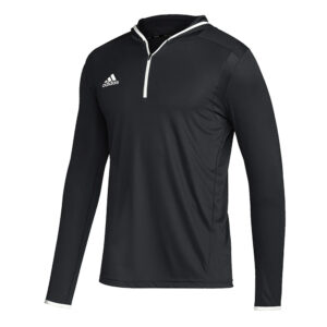 Adidas Team Issue hooded long sleeve 1/4 zip Tee- BLACK (HG4966)