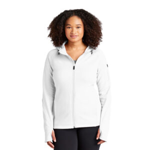 Sport-Tek Ladies Tech Fleece Full-Zip Hooded Jacket-White (L248)