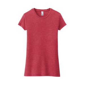 District Women’s Fitted Perfect Tri Tee-Red Frost (DT155)