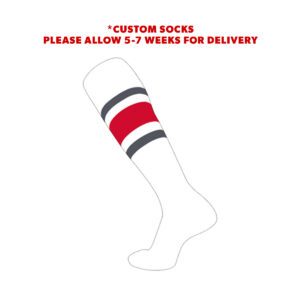 TCK Custom Pro Builder Socks – Pattern E (1. White 2. Graphite 3. Scarlet) (BPSE1-NSL)