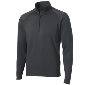 Sport-Tek Sport-Wick Stretch 1/2-Zip Pullover-Charcoal (ST850)