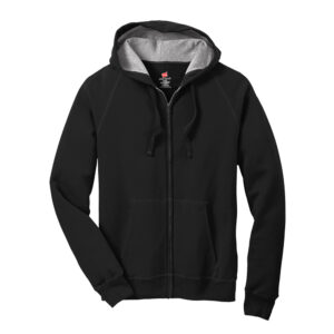 Hanes Nano Full-Zip Hooded Sweatshirt-Vintage Black (HN280)