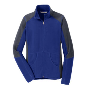 Port Authority Ladies Colorblock Microfleece Jacket-Patriot Blue/Battle Ship (L230)