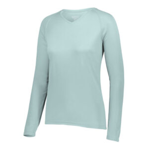 Augusta Ladies Attain Wicking Long Sleeve-Silver (2797)