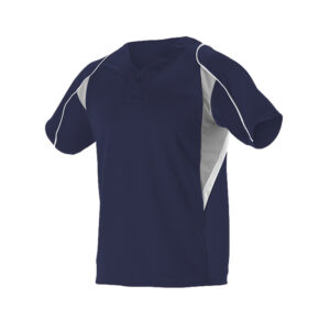 Allleson Extrem Mock Mesh 2 Button Baseball Jersey-navy/Grey (529)