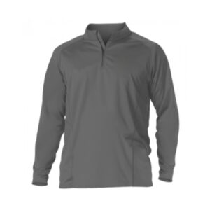 Alleson YOUTH GAME DAY QUARTER ZIP LONG SLEEVE FLEECE-Charcoal/White/Charcoal (GFQZ3Y)