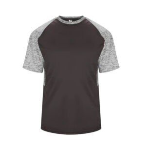 Badger Tonal Blend Panel Tee-Graphite (4178)