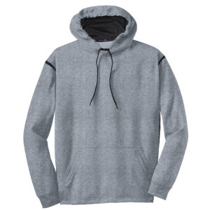 Sport-Tek Tech Fleece Hooded Sweatshirt-Grey heather/Black (F246)