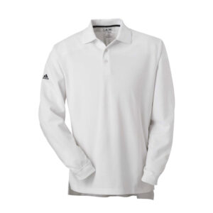 Adidas Climalite Team Long Sleeve Polo shirt-lead/White (1894)