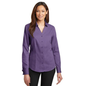 Red House Ladies French Cuff Non-Iron Pinpoint Oxford-Purple Dust (RH63)