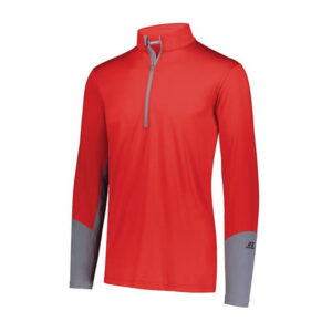 Russell Athletic Hybrid 1/2 zip pullover-True Red (401PSM )