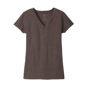 District Women’s Re-Tee V-Neck-Deep Brown (Dt8001)